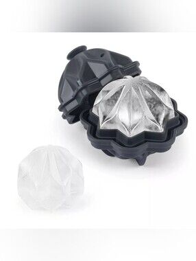 W&P Ripple Sphere Cocktail Ice Mold - Black Silicone